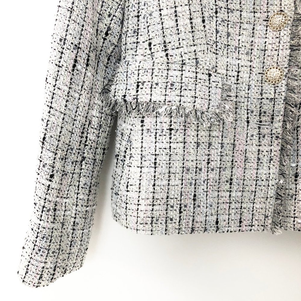 NWT Karl Lagerfeld Paris Tweed Blazer Jacket - 2 - Picture 8 of 13